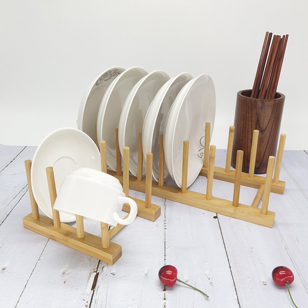 Giá để đĩa bằng tre/gỗ tiện lợi (Có thể tháo rời) [Bán buôn/Sỉ toàn quốc] | ongtre® (Vietnam) | BigBuy360 - bigbuy360.vn