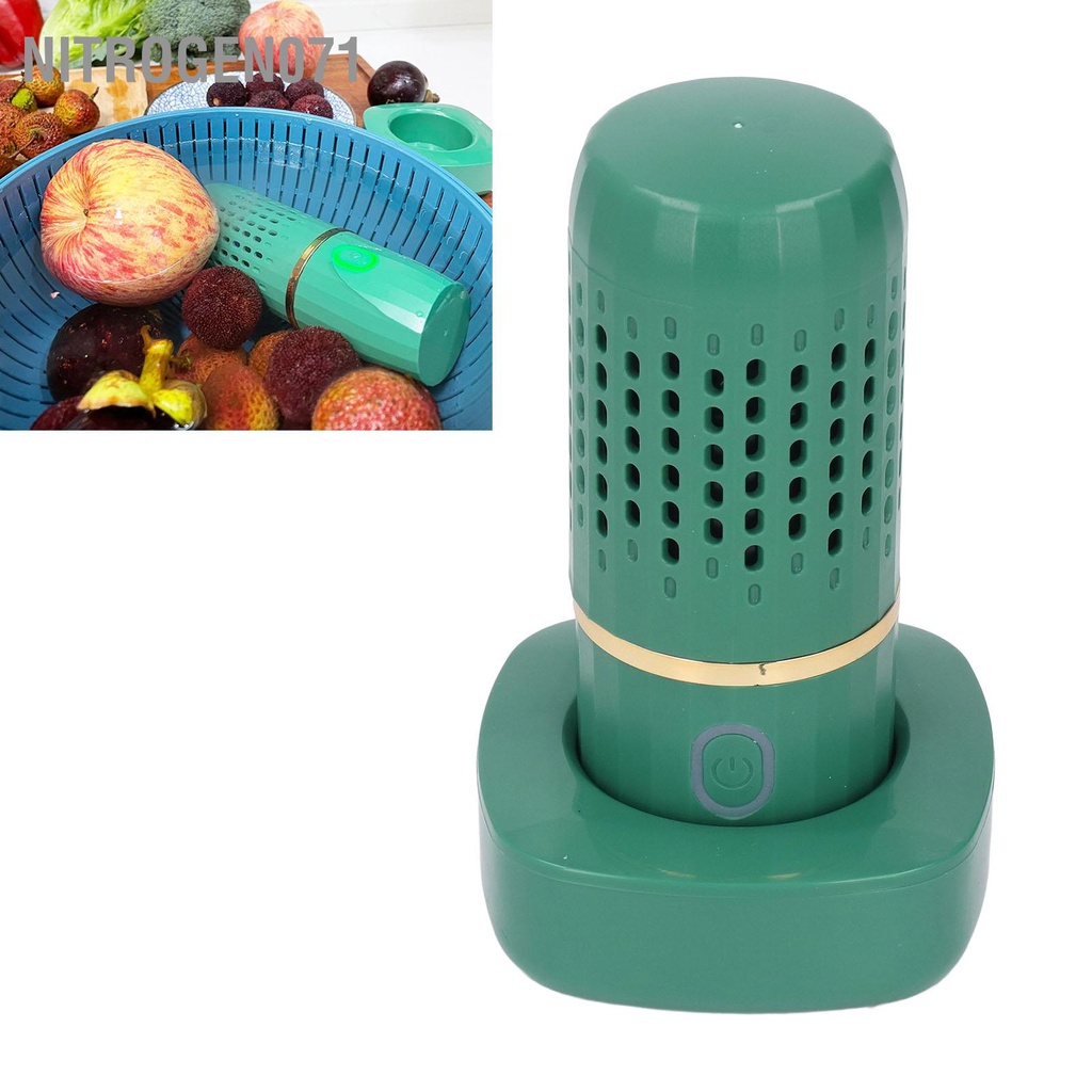 Nitrogen071 Máy làm sạch trái cây Sạc USB IPX7 rửa rau tự động cầm tay chống nước cho du lịch tại nhà