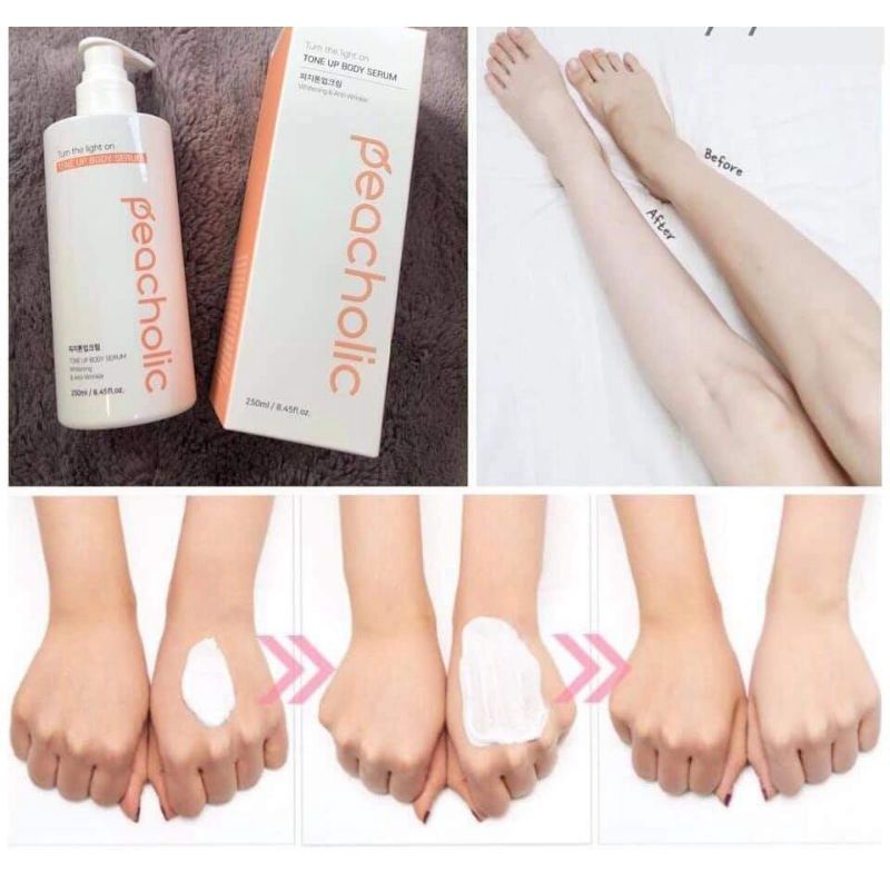 Kem body nâng tone dưỡng trắng Peacholic