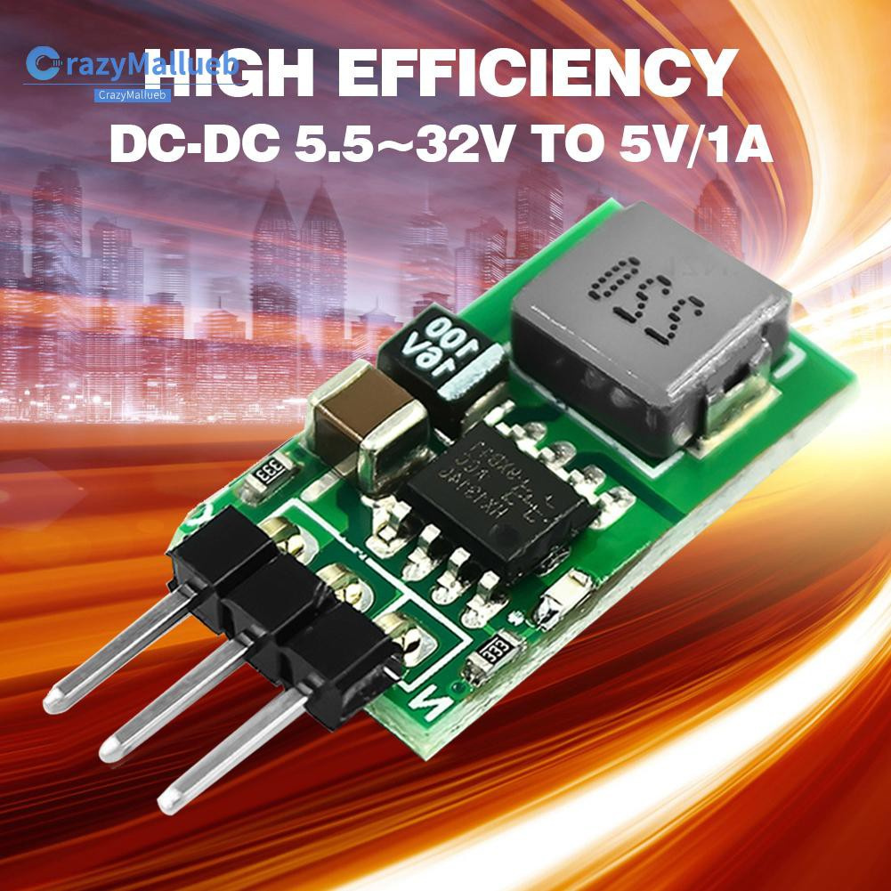 Set 5 Mô Đun Điều Chỉnh Điện Áp Dc-Dc Đầu Vào 5.5 32v Sang 5v 1a Thay Thế Lm7805