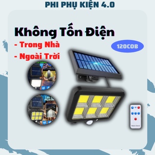 Đèn Năng Lượng Mặt Trời 120 LED COB Đèn Đường Hỗ Trợ Cảm Biến Chuyển Động Thông Minh Chiếu Siêu Sáng Cho Nhà, Sân Vườn.