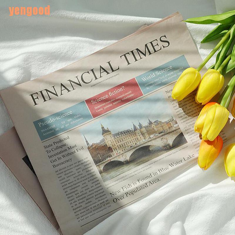 Bộ 2 Giấy Gói Quà Họa Tiết Tờ Báo Tiếng Anh Cổ Điển