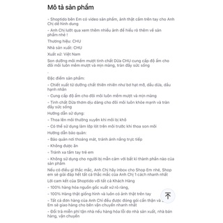 son dưỡng môi CHU