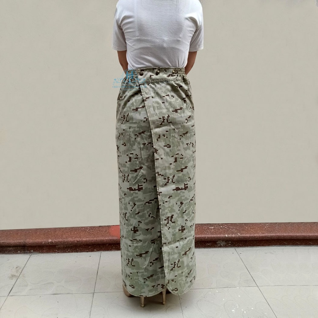 VÁY CHỐNG NẮNG KAKI Kiểu Dáng Xẻ Tà Chất Liệu Cotton Dày Dặn Và Thoáng Mát Cùng Nút Bấm Chắc Chắn