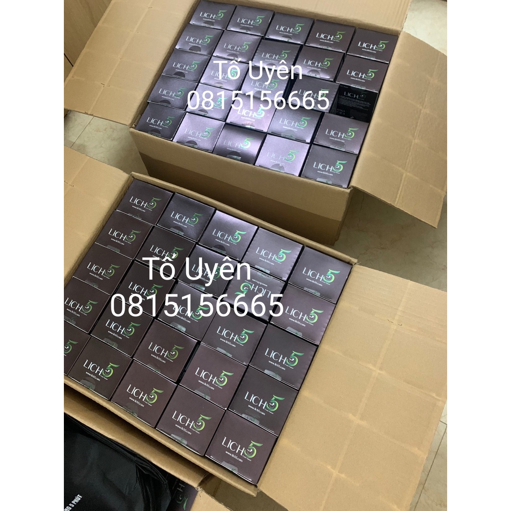 Dầu Gội Lich5 - Thảo Dược Đen Tóc Cỏ Cây Hoa Lá làm đen tóc trong 5 phút - hộp 10 gói