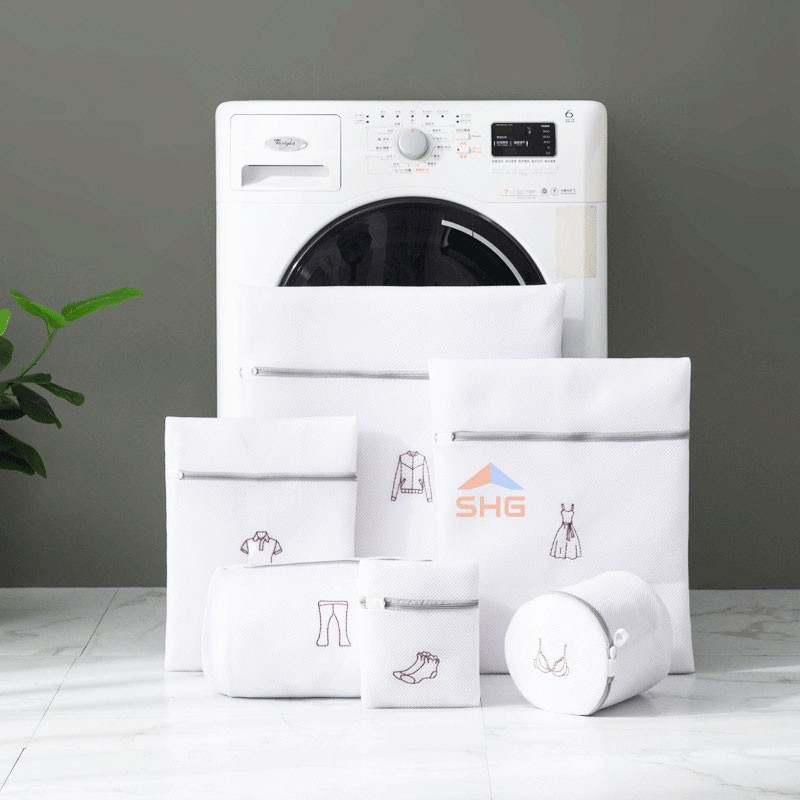 [Set 6 Túi ] Túi Giặt Đồ Máy Giặt -Thêu Nổi Hình⭐DùngĐể Bảo Vệ Quần Aó/Đồ Lót/Tất Vớ Không Bị Quấn Vào Nhau✌GD076