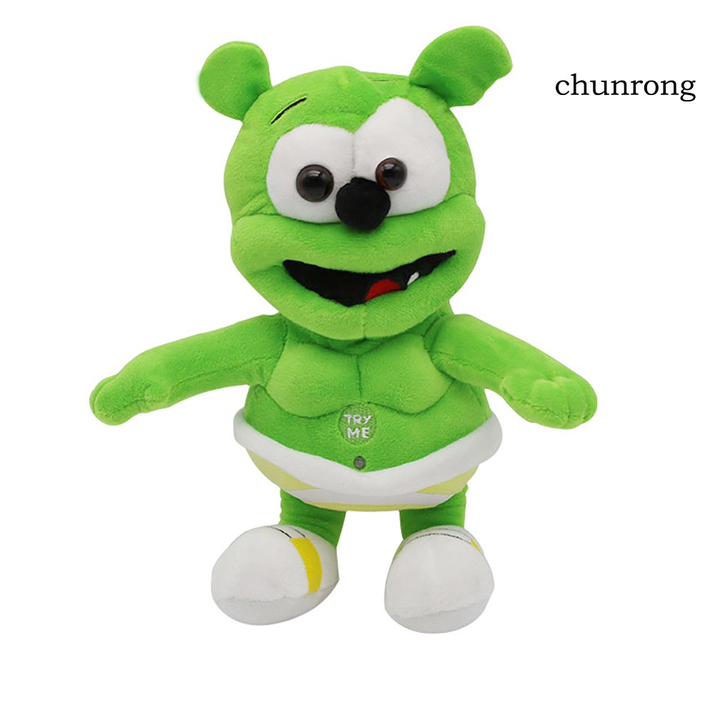 CR+30cm Lovely Gummy Bear Music Doll Plush Stuffed Baby Sleep Appease Toy Gift