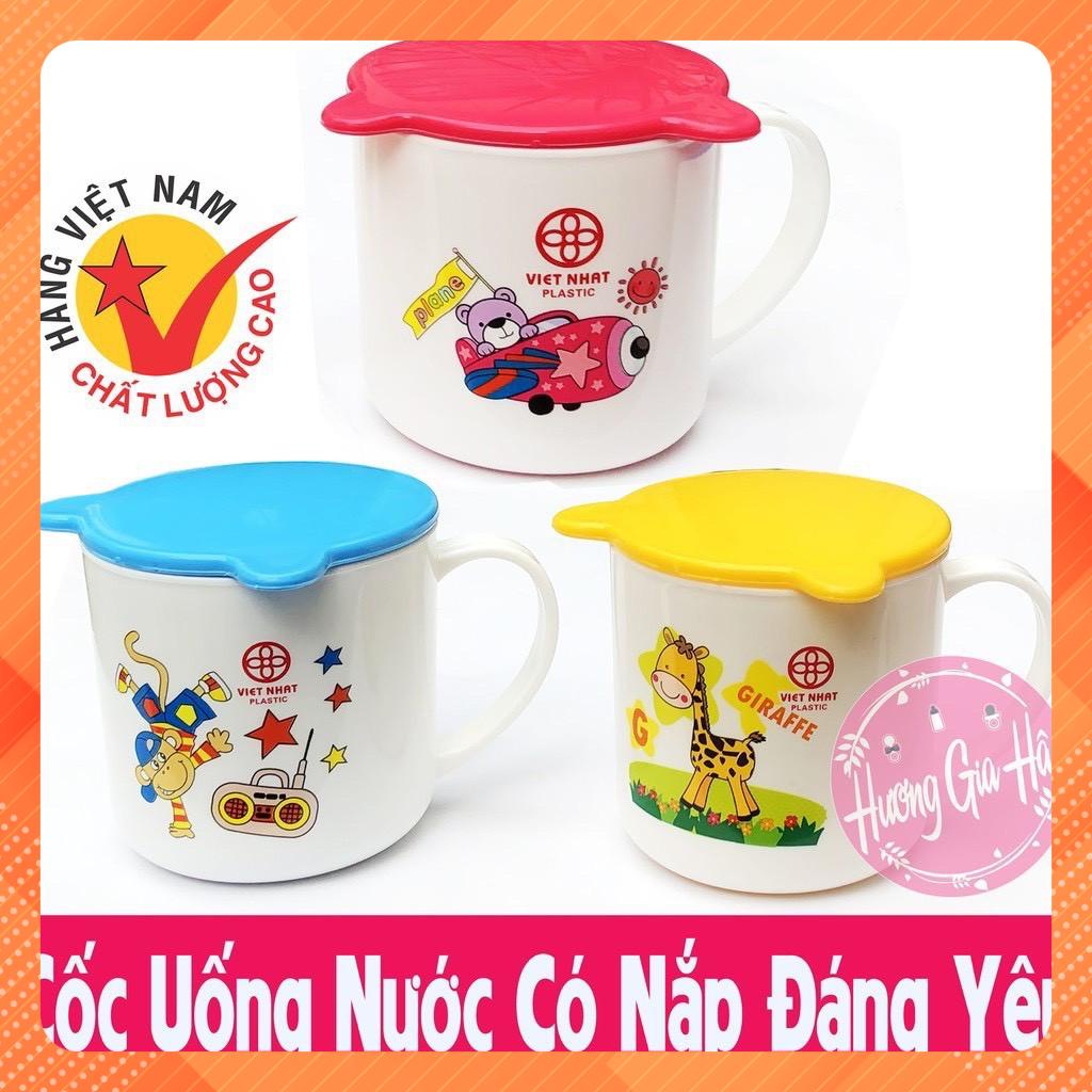 Cốc Uống Nước Cho Bé Có Nắp Đậy Cực Xinh - Made in Việt Nam