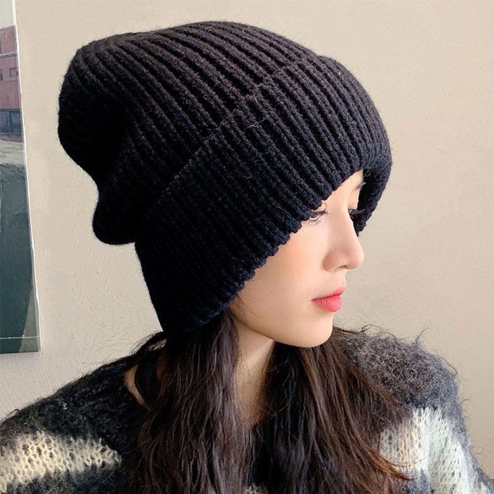 ROSE Mũ Len Beanie Cao Cấp Màu Trơn Dễ Thương Cho Nữ