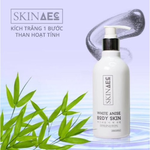 SỮA TẮM TRẮNG DA THAN HOẠT TÍNH SKIN AEC Siêu Tiện Dụng