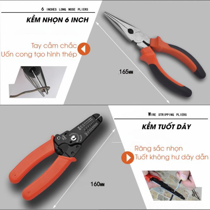 Dụng cụ sửa chữa đa năng 102 chi tiết thép không gỉ cực bền - HanruiOffical