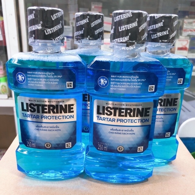 Nước súc miệng LISTERINE 250ml - 750ml Xanh Dương Tartar Protection