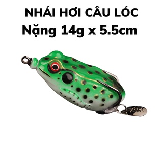 Nhái hơi câu lóc bông 14g TAKUMI dài 5,5cm, mồi nhái giả lure cá lóc đồng câu rê chuối sộp ao hồ dịch vụ siêu nhạy