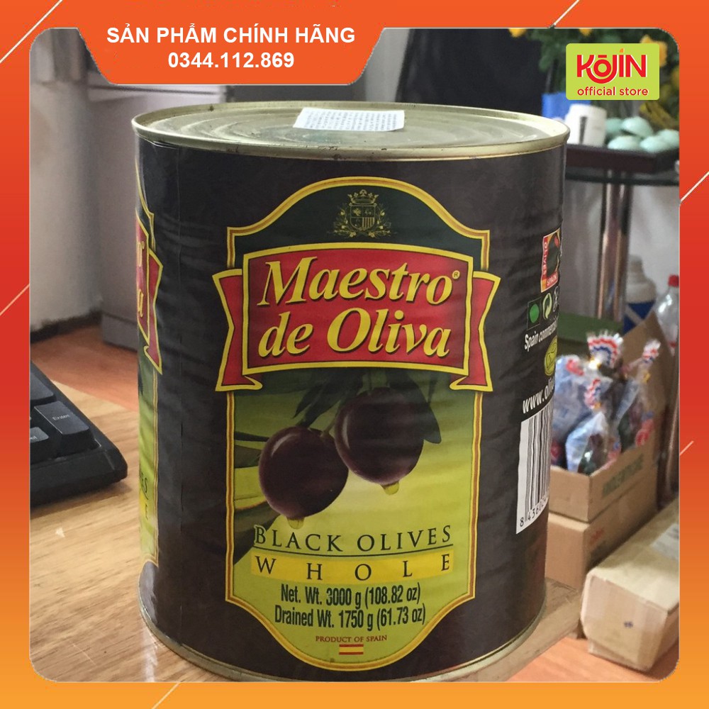 Quả Oliu Đen Nguyên Trái 3kg Kojin Cao Cấp Hiệu Maestro Nhập Khẩu Tây Ban Nha Date Mới