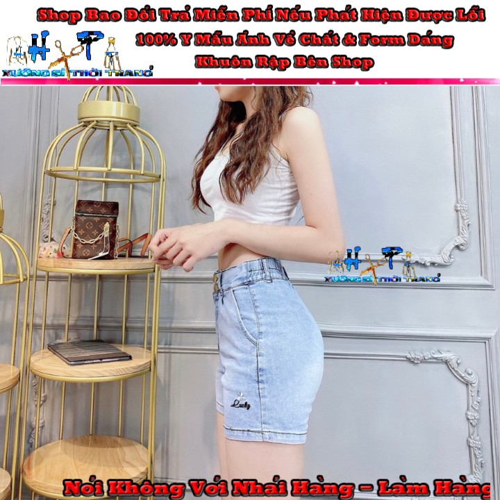 Quần Short Jean Nữ Lưng Cao Co Giãn Cao Cấp Ôm Dáng Nâng Vòng 3 Mẫu Mới Thời Trang Hót 2020_Hàng Có Sẵn