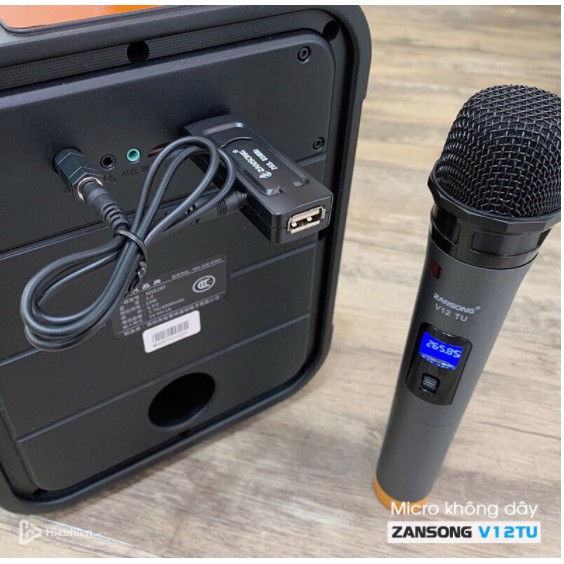 Micro Không dây Karaoke Zansong V12, Micro không dây đa năng, Mic loa kéo, Amply, DVD. Bảo hành 06 tháng