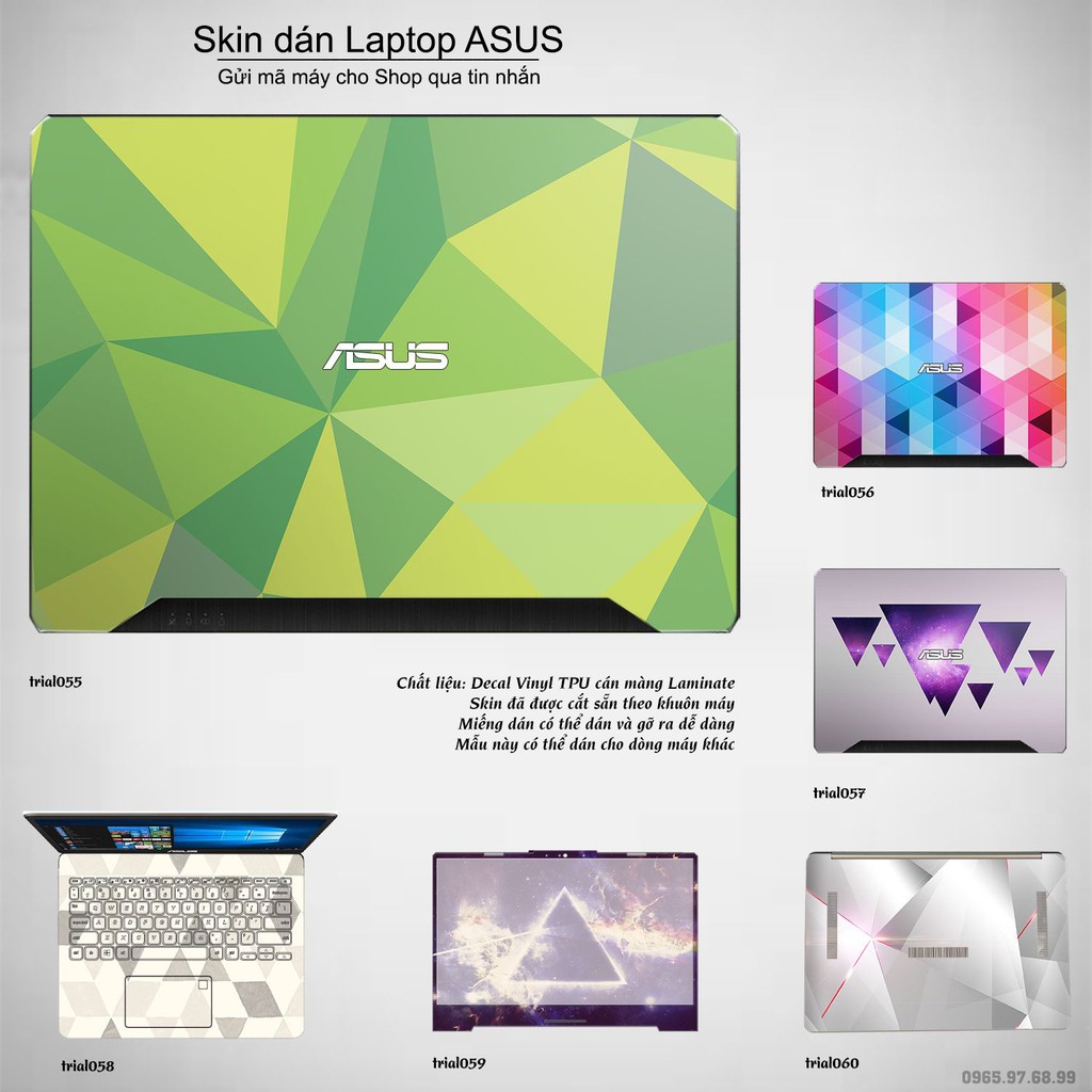 Skin dán Laptop Asus in hình Đa giác _nhiều mẫu 10 (inbox mã máy cho Shop)