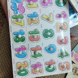 Bảng núm Gỗ cho bé Số, chữ, hình