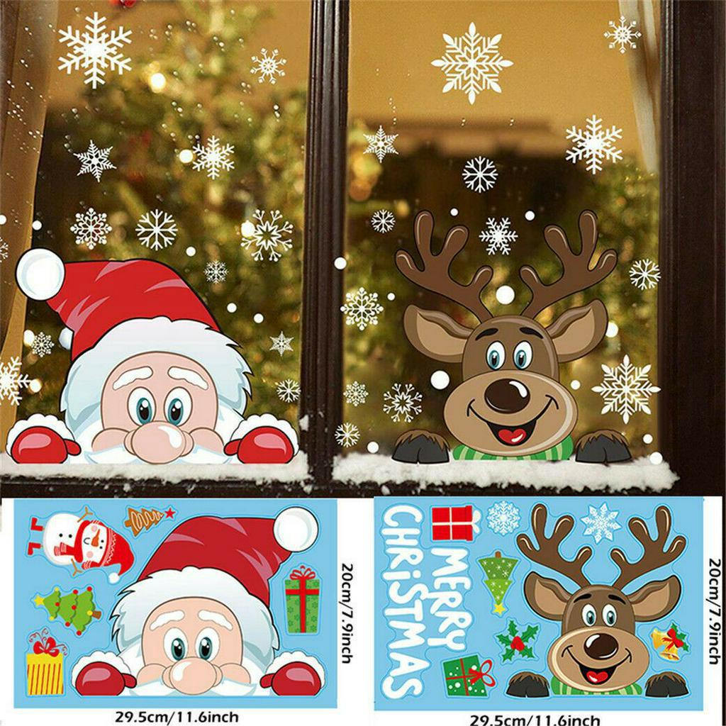 Decal Dán Cửa Kính Hoạ Tiết Giáng Sinh