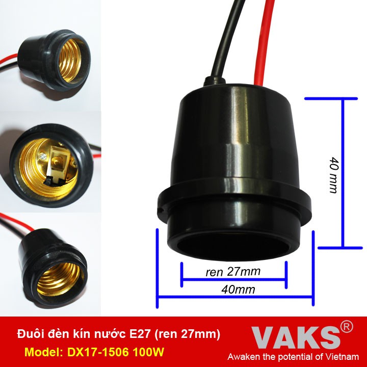 Bộ 04 đuôi vặn kín nước DX17-1506 - hàng VN chất lượng cao