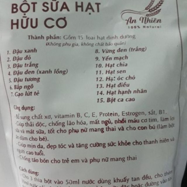Cb ngũ cốc 15 loại hạt