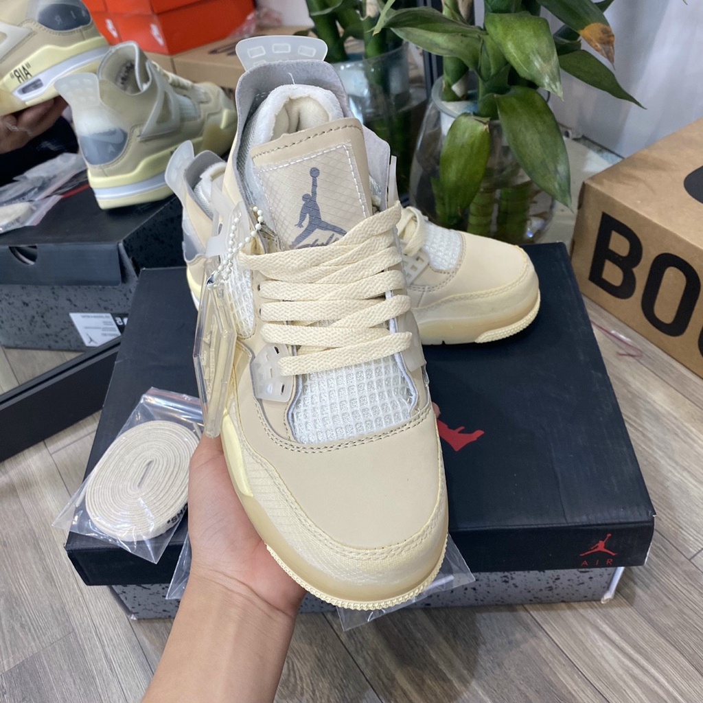 Giày air Jordan 4 trắng Full, Giày thể thao JD4 nam nữ siêu hot Fullboxbill+ tặng dây | BigBuy360 - bigbuy360.vn