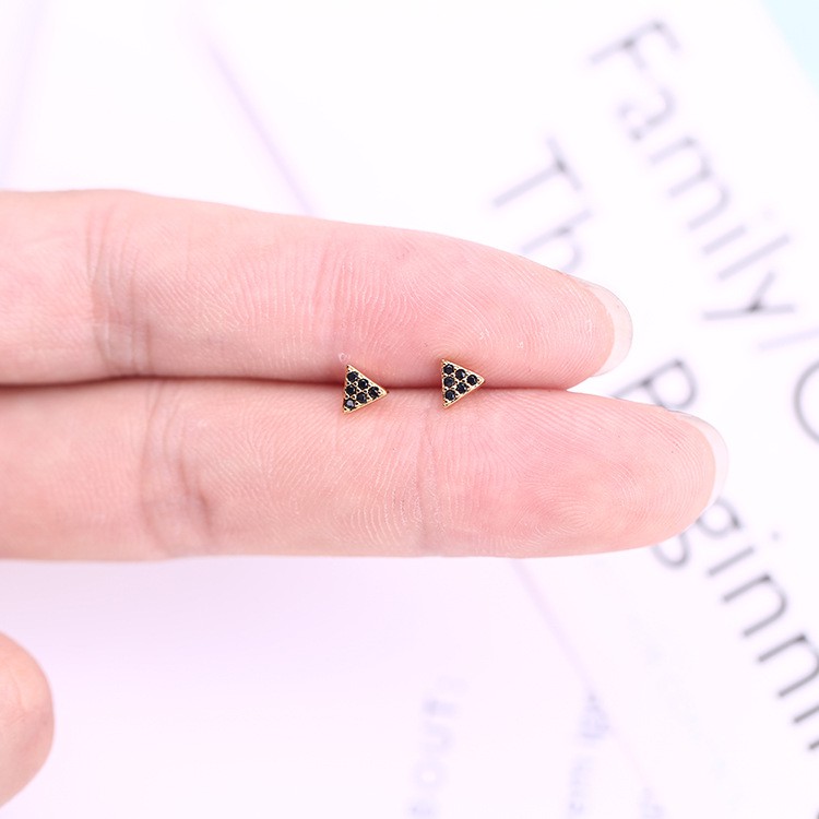 Bông Tai Mạ Vàng / Bạc Đính Đá zircon Tinh Tế Thời Trang Cho Nữ