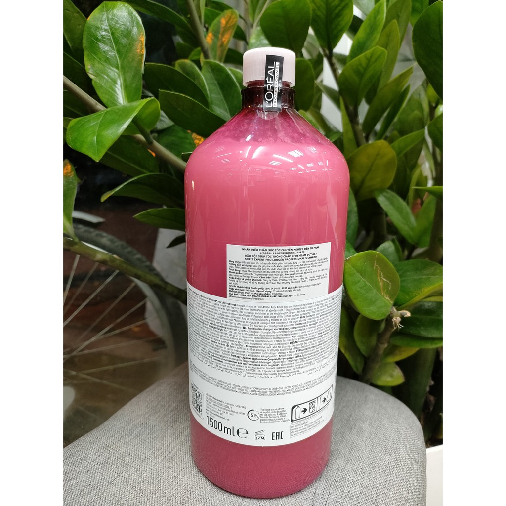 Dầu gội giảm gãy rụng, dưỡng dài và dày tóc L'Oréal Pro Longer 1500ml