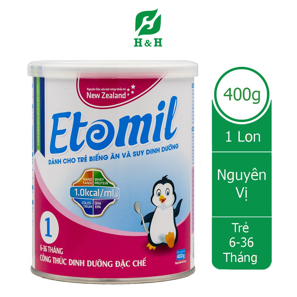 Sữa ETOMIL SỐ 1 400G & 900G ( Dành cho trẻ biếng ăn và suy dinh dưỡng )