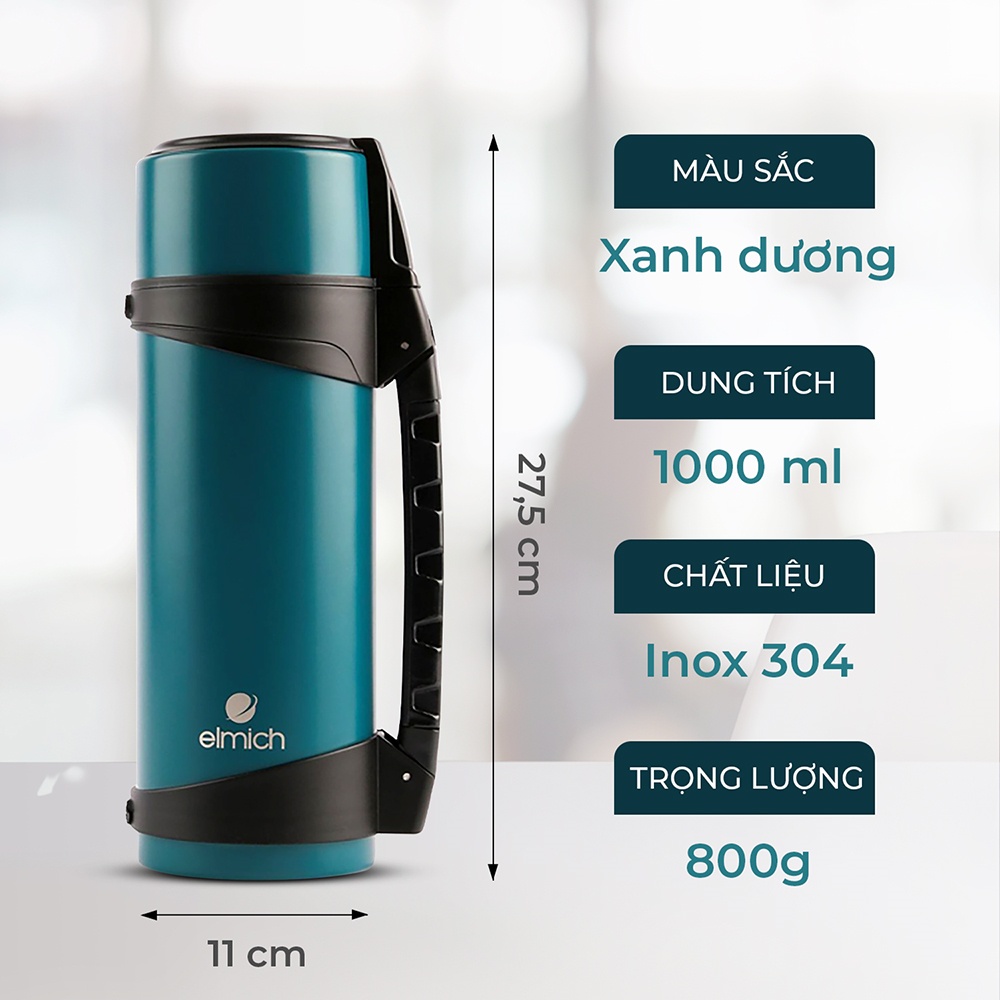 Bình giữ nhiệt Inox 304 cao cấp Elmich EL8009 dung tích 1000ml