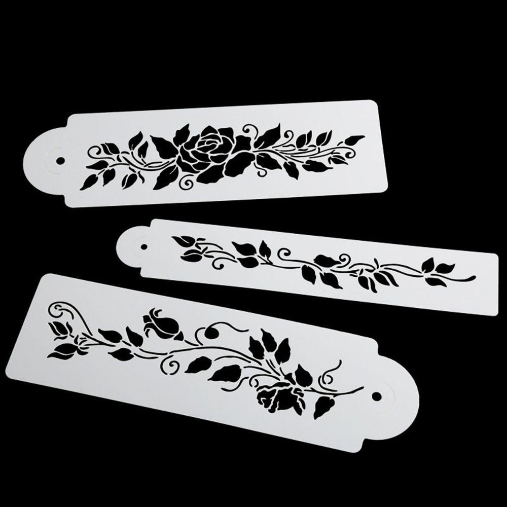 Bộ 3 Khuôn Ren Dùng Trang Trí Bánh Kem Tiện Dụng