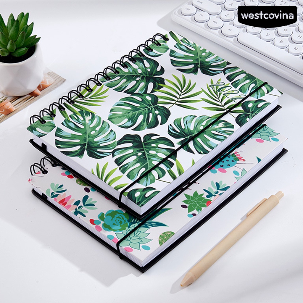[Hot]✍Sổ Tay A5 Bìa Dày In Họa Tiết Cây Lá Agenda Hiệu Quả
