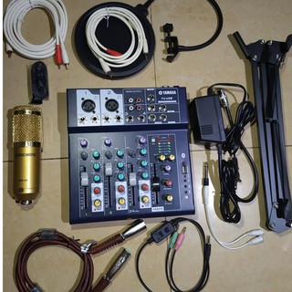 COMBO THU ÂM MIXER YAMAHA F4 USB BLUETOOTH MIC BM900 kèm phụ kiện