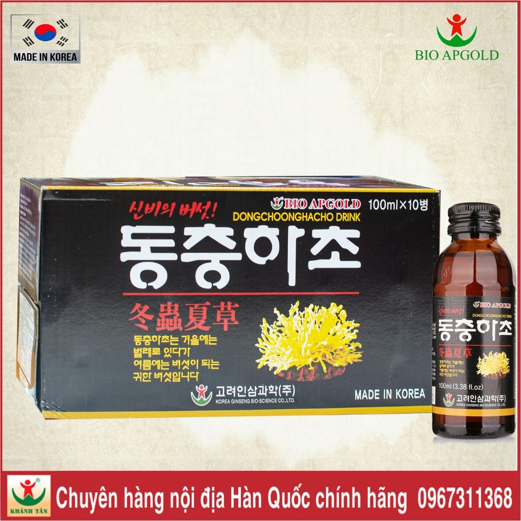 Nước Uống Đông Trùng Hạ Thảo🔥FREE SHIP🔥Dongchoonghacho Drink ( chai 100ml * 10 Chai/ Hộp )