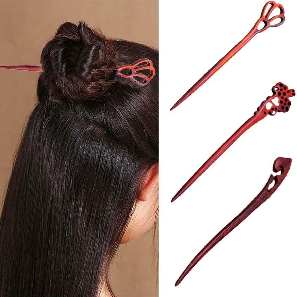 Trâm Cài Tóc Bằng Gỗ Thiết Kế Đục Lỗ Thời Trang Cho Nữ