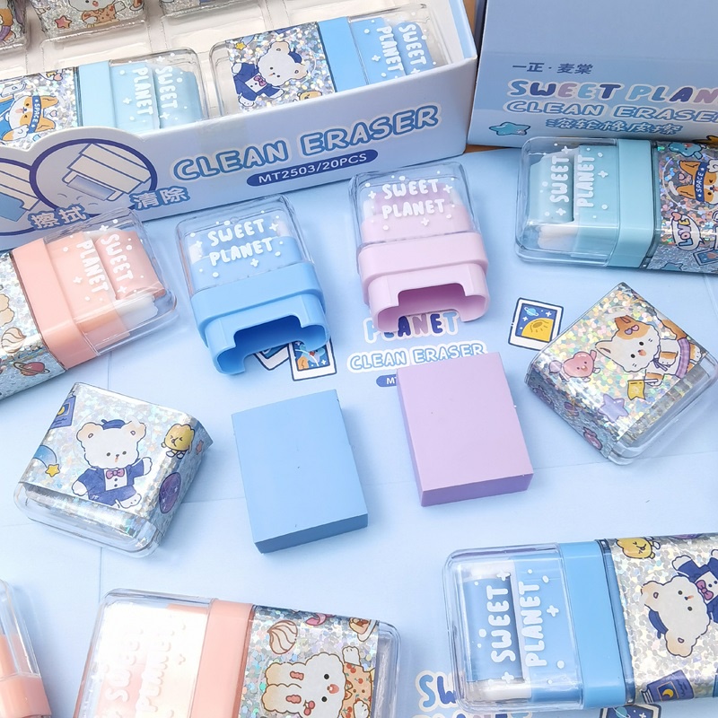 1 Cục Tẩy Bút Chì Hình Hành Tinh Hai Mặt Mini Dễ Thương Làm Sạch Hiệu Quả C7118