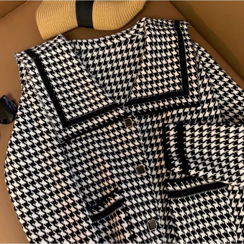 [Order] Áo khoác kẻ dạ len chất dày