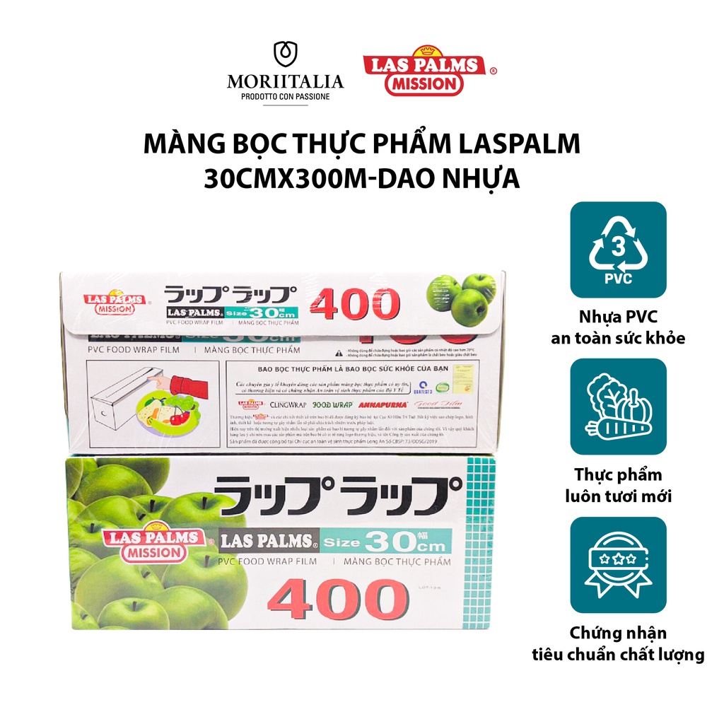 Màng bọc thực phẩm Laspalm chính hãng có dao nhựa Moriitalia MBTP00006095