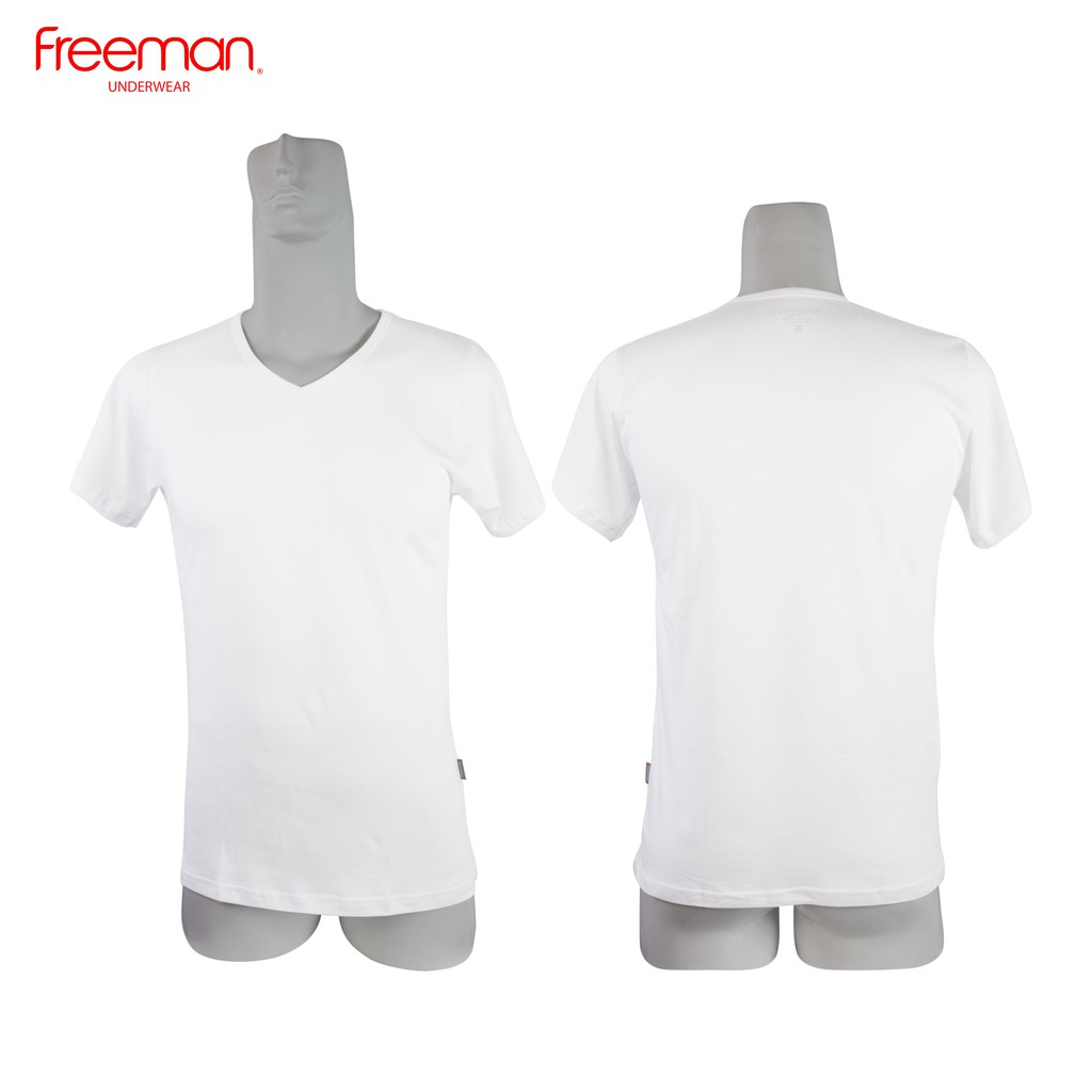 Áo thun nam Freeman, cổ tim tay ngắn, chất liệu cotton thoáng mát TSF315