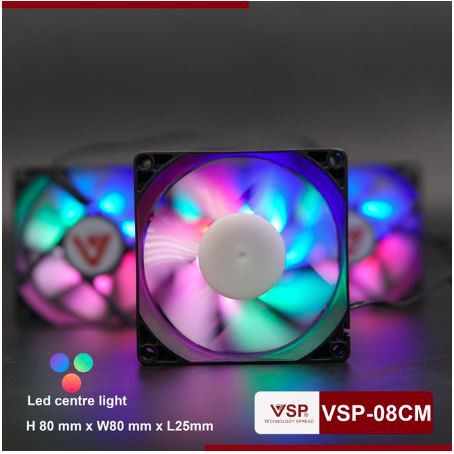 SIEU KHUYẾN MẠI Quạt Fan VSP V08 LED - Tặng Kèm 4 Ốc