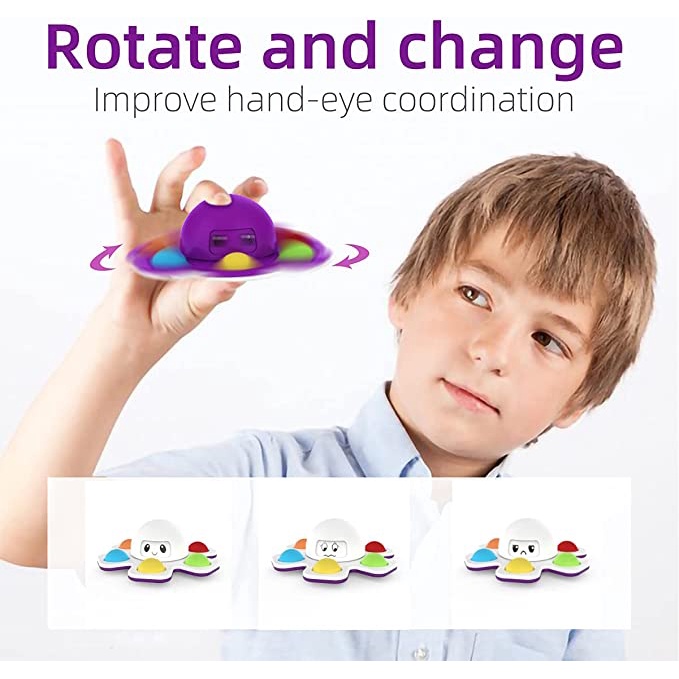 Đồ chơi ấn bong bóng hình bạch tuộc giúp giải tỏa căng thẳng vui nhộn