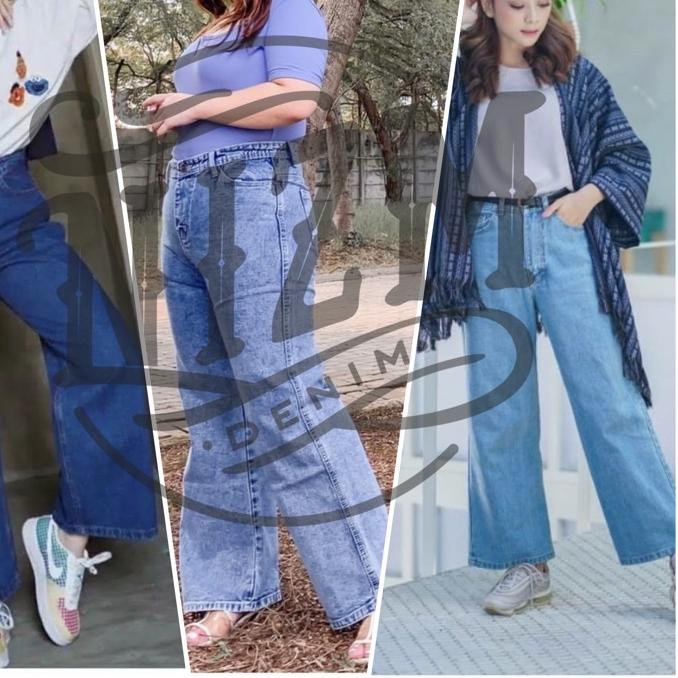 Quần Culottes JEANS JUMBO BIG SIZE 31-38 lưng cao 0r - NIZM