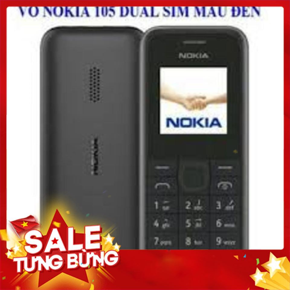 [bộ |[sản phẩm|] Bộ vỏ nokia 105 2 sim liền phím. chính hãng hàng loại 1