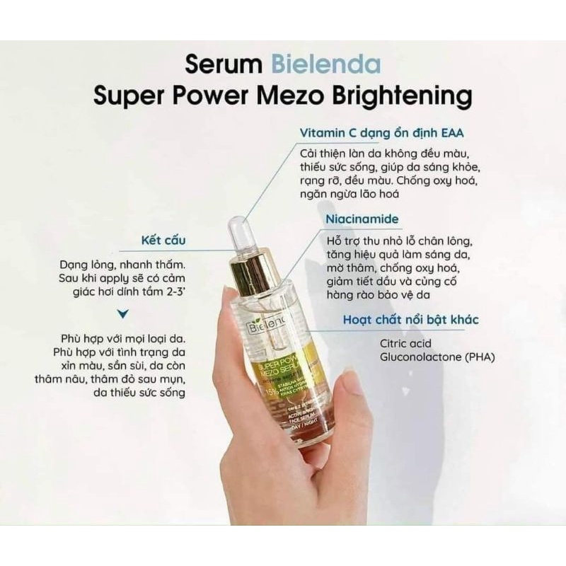 Serum BIELENDA xanh lá dưỡng trắng sáng da dầu mụn