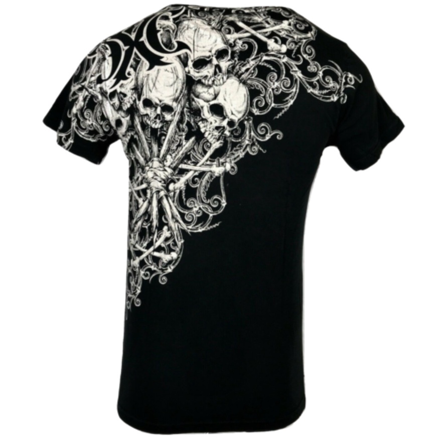 XTREME Áo Thun Đen In Hình Đầu Lâu NEMESIS Cá Tính Cho Nam Size S-5XL