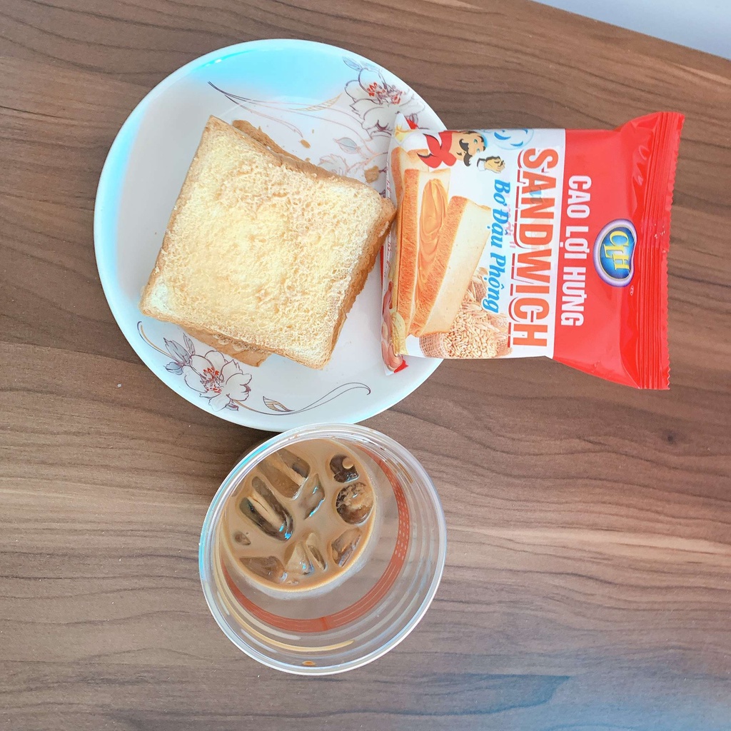 Bánh mì tươi Cao Lợi Hưng,bánh sandwich kẹp bơ đậu phộng_20 cái ăn sáng tiện lợi giá rẻ_bachhoaanhthu_bánh kẹo Việt Nam