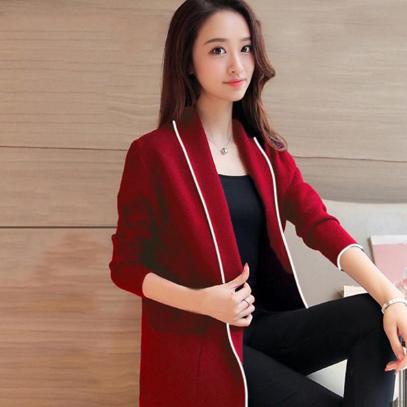 Áo Khoác Cardigan Hàn Quốc Dáng Rộng Dài Tay