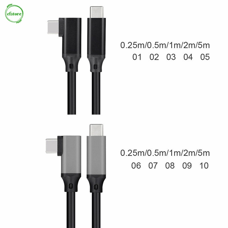 Dây cáp USB loại C 100W PD 5A 4K 60Hz 20Gbps 2 dây