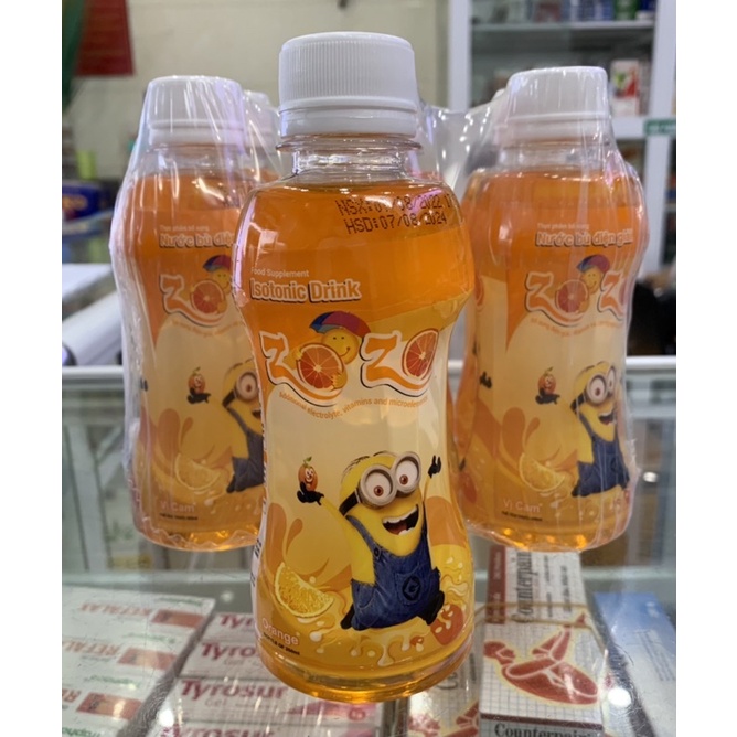 Nước uống bù điện giải ZOZO 250 ml vị cam và chanh hỗ trợ bổ sung nước, chất điện giải và vitamin