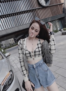 SET ÁO LEN KẺ 2 CHI TIẾT